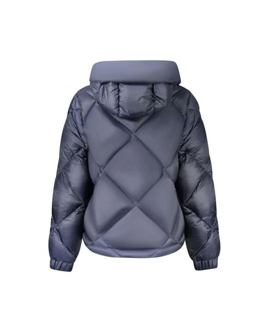 K-Way Blue Blaue Damenjacke Mit Kapuze