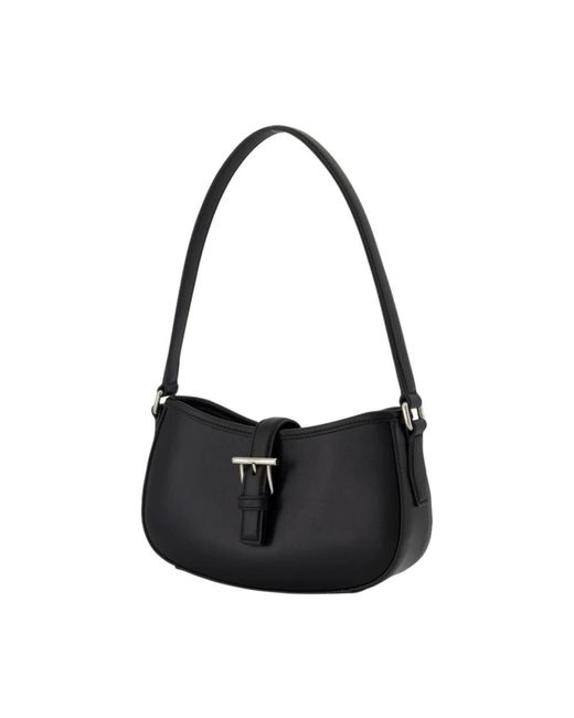 Alexander McQueen Black Schwarze Leder T Bar Mini Schultertasche
