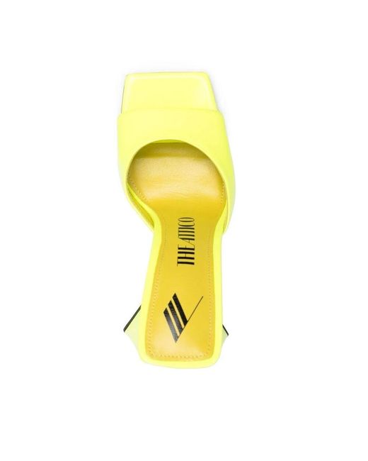 The Attico Yellow Heeled Mules