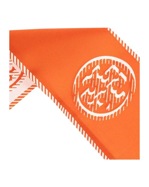 Tory Burch Orange Silk Scarves