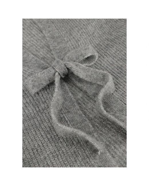 Object Truien & Vesten ,Grijs ,Polyester Grijze Gebreide Vest Voor Vrouwen in het Gray