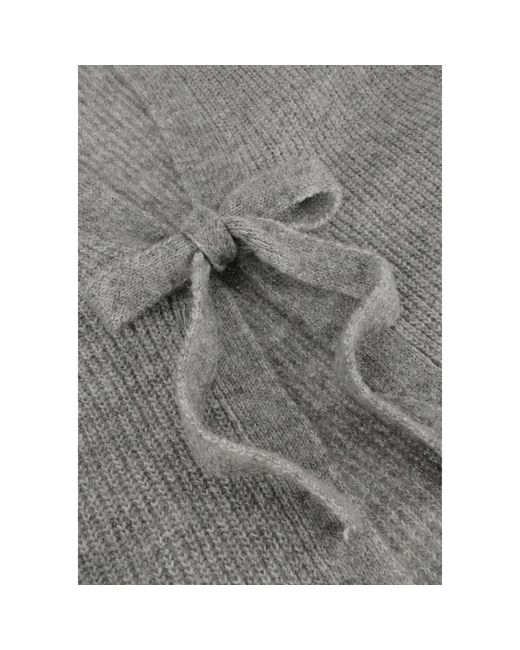 Object Truien & Vesten ,Grijs ,Polyester Grijze Gebreide Vest Voor Vrouwen in het Gray