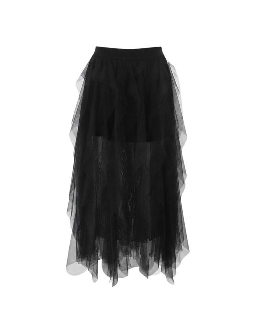 Ermanno Scervino Black Midi Skirts