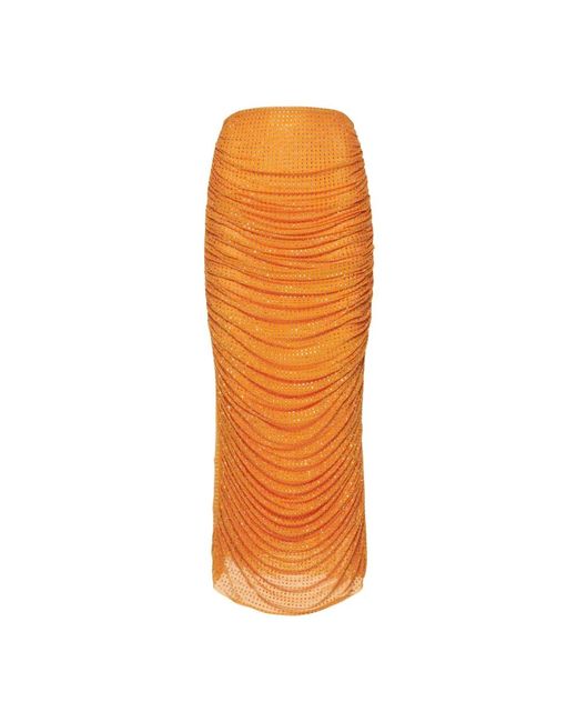 Self-Portrait Orange Maxi Skirts