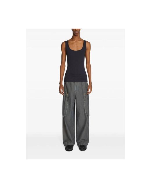 Dries Van Noten Black Sleeveless Tops for men