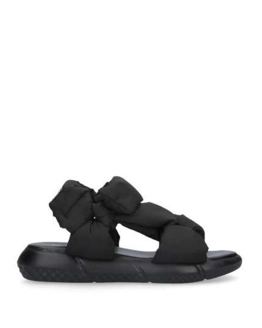 Elena Iachi Black Flat Sandals