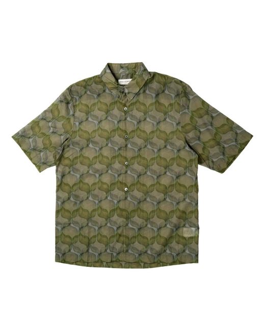 Dries Van Noten Green Short Sleeve Shirts for men