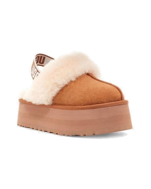 Ugg Pink Funkette Chestnut Wildleder Slip-On Schuhe