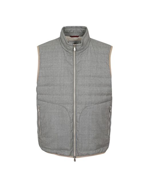 Brunello Cucinelli Gray Vests for men