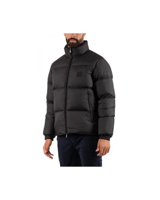 Emporio Armani Black Winter Jackets for men