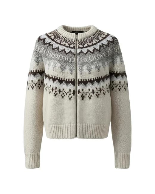 Closed Cropped Zip Cardigan in het Gray