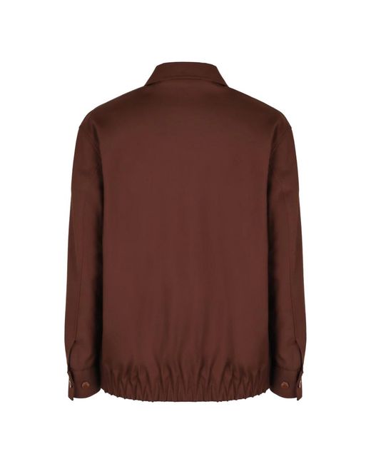 Gucci Brown Logo-Embossed Pointed-Collar Wool Jacket for men