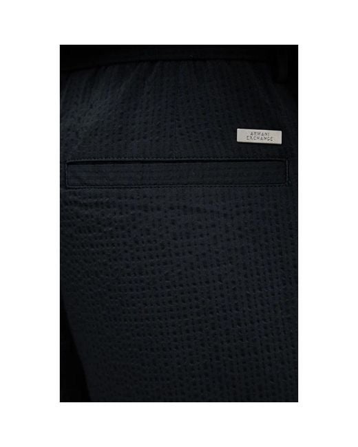 ARMANI EXCHANGE Blue Straight Trousers for men