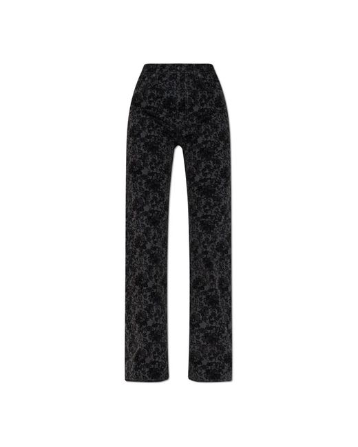 R13 Black Straight Jeans