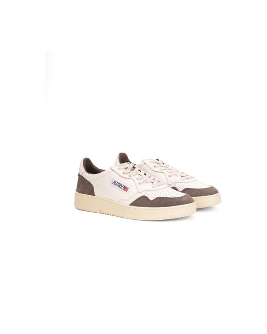 Autry Schoenen ,Wit ,Witte Action Platte Schoenen in het Pink voor heren