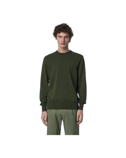 K-Way Green Round-Neck Knitwear for men