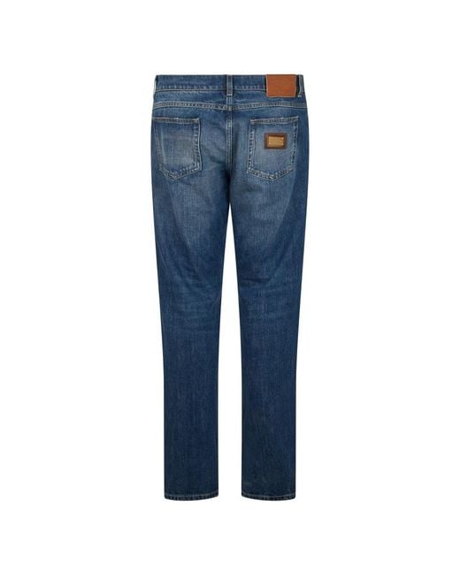 Dolce & Gabbana Blue Slim Fit Jeans for men