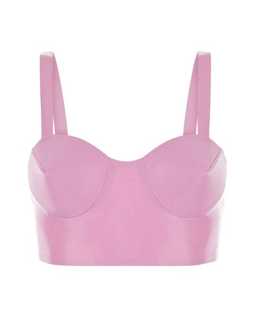 Crop-top in gomma di Maison Margiela in Pink