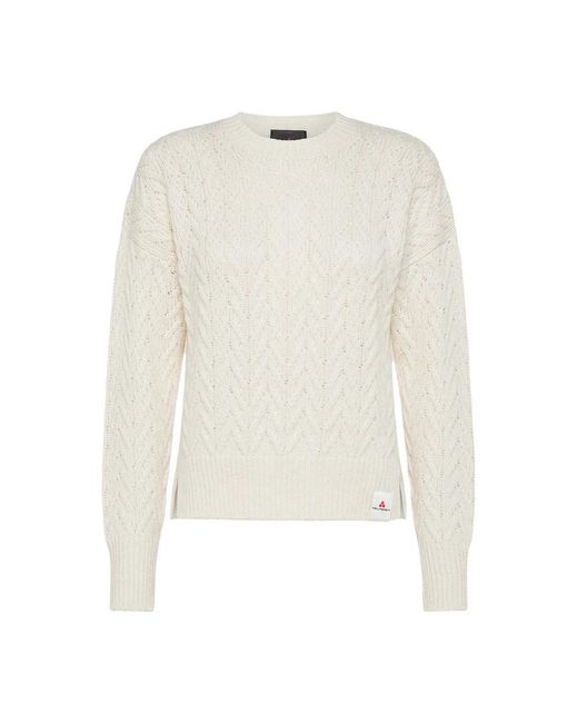 Peuterey Truien & Vesten ,Wit ,Katoen Alpaca Cotton Crew-Neck Sweater in het White