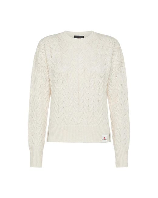 Peuterey Truien & Vesten ,Wit ,Katoen Alpaca Cotton Crew-Neck Sweater in het White