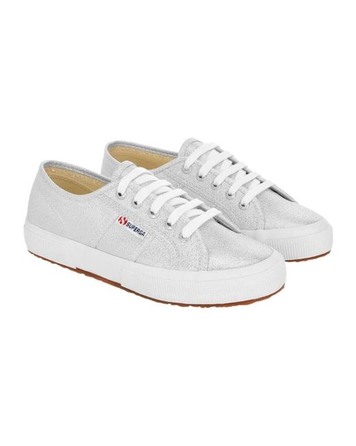 Superga White Lamew Graue Sneakers