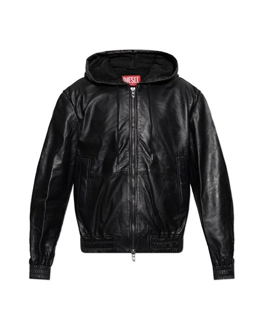 DIESEL Lederjacke l-ochs in Black für Herren