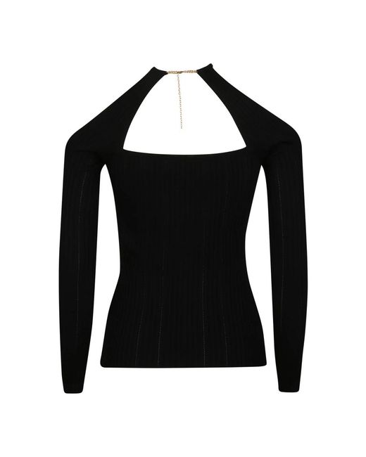 Elisabetta Franchi Black Long Sleeve T-Shirts