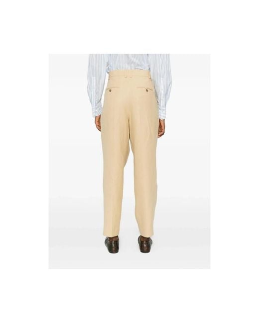 Ralph Lauren Natural Dutan Pleated Trousers