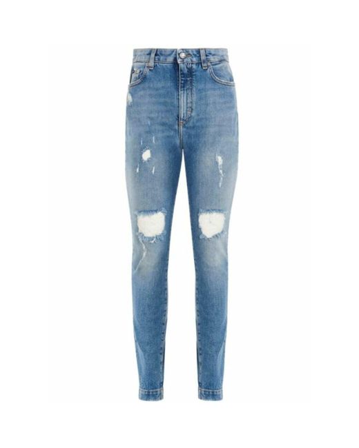 Dolce & Gabbana Blue Skinny Jeans