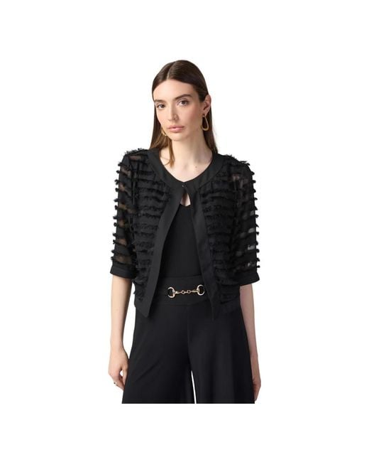 Joseph Ribkoff Jassen ,Zwart ,Polyester Elegante Bolerojas in het Black