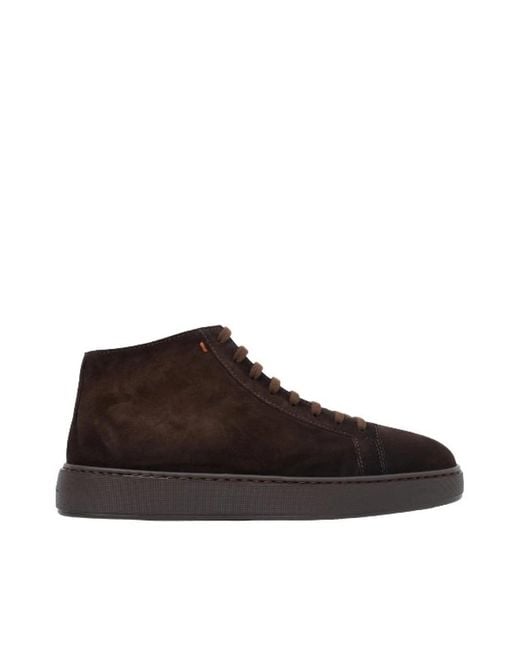 Santoni Dump High Sneaker in het Brown voor heren