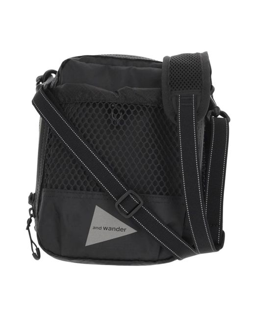And Wander Black Messenger Bags for men