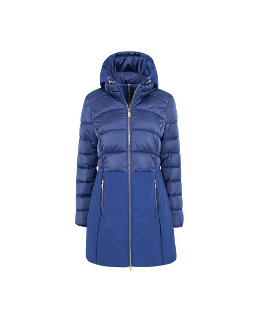 Yes Zee Chique Gewatteerde Donsjas in het Blue