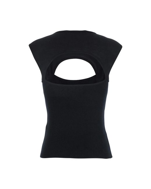 FEDERICA TOSI Black Sleeveless Tops