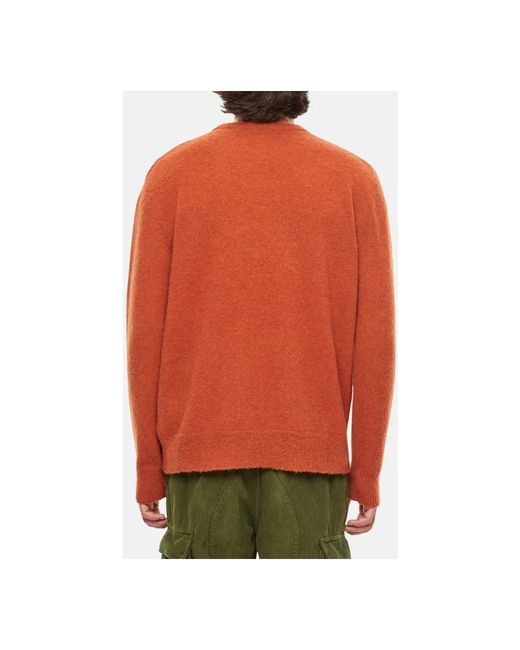 President's Orange Round-Neck Knitwear for men