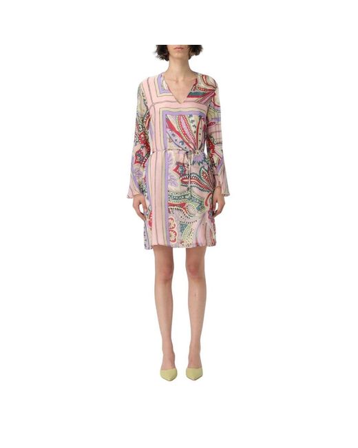 Liu Jo Pink Blumendruck Midi Kleid