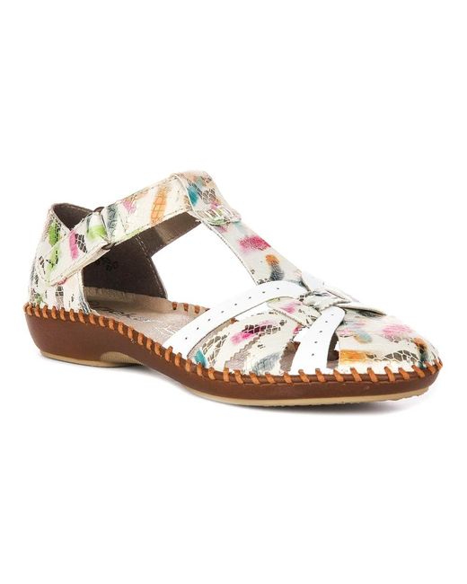 Rieker Metallic Flat Sandals