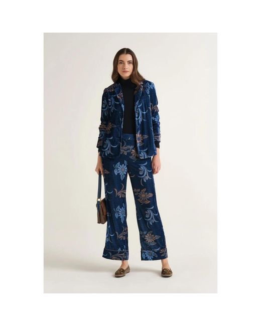 Maliparmi Collection Print Blazer in het Blue