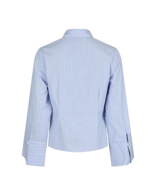 Neo Noir Overhemden ,Blauw ,Katoen Lichtblauwe Gestreepte Blouse in het Blue