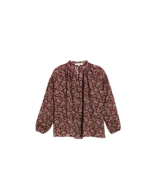 Blusa floreale in seta di Vanessa Bruno in Brown