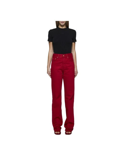 Jacquemus Red Straight Fit Jeans