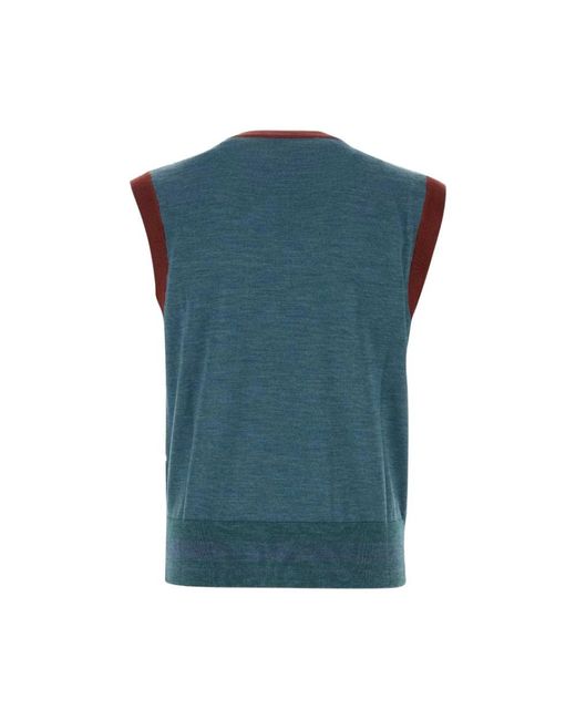 Vivienne Westwood Blue Sleeveless Jumpers for men