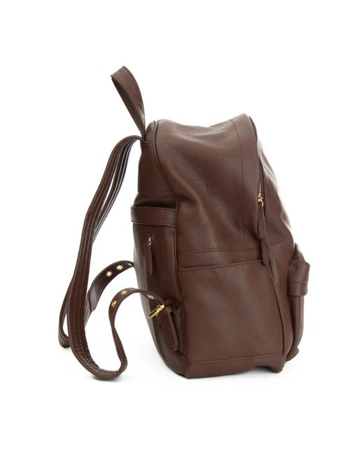 Eleventy Brauner leder rucksack in Brown für Herren