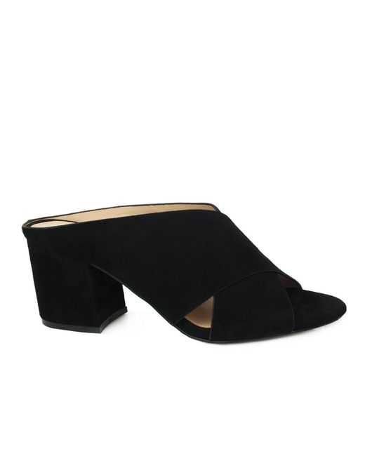 Steve Madden Black Heeled Mules