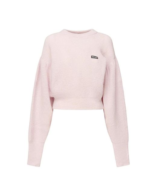 ROTATE BIRGER CHRISTENSEN Sweater Met Logo En Ronde Hals in het Pink