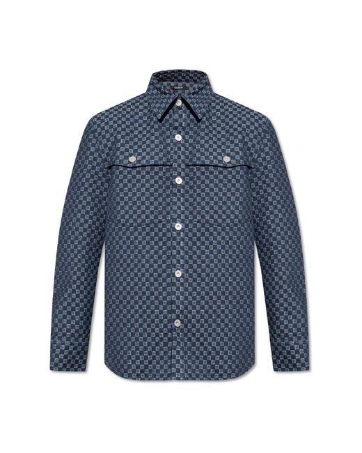 Balmain Blue Denim Jackets for men