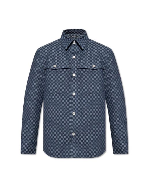 Balmain Blue Denim Jackets for men
