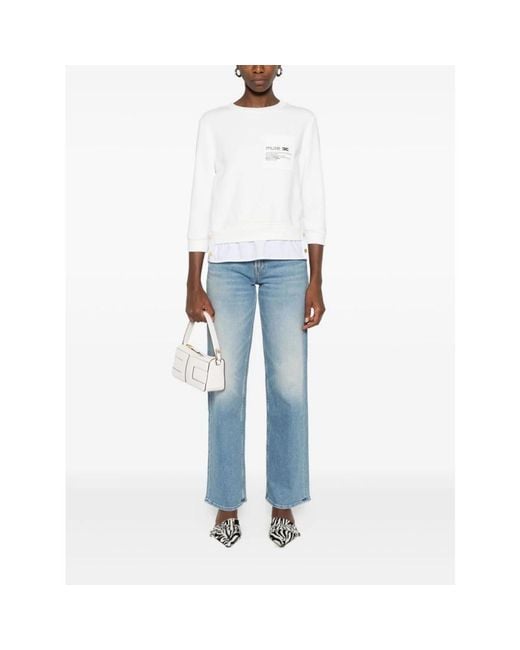 Elisabetta Franchi White Sweatshirts