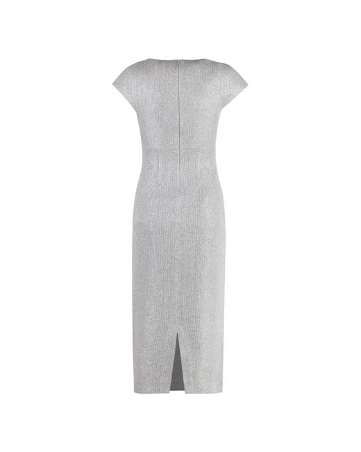 St. John Gray Midi Dresses