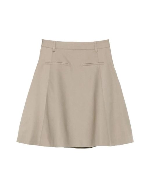 Low Classic Brown Short Skirts